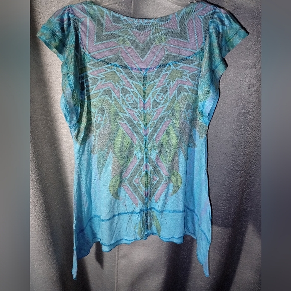 New Teal Flutter Top - Picture 2 of 6